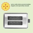 thumbnail image 4 of BELLA 2 Slice Toaster, Quick &amp; Even Results Every Time, Wide Slots Fit Any Size Bread Like Bagels or Texas Toast, Drop-Down Crumb Tray for Easy Clean Up, Stainless Steel, 4 of 7