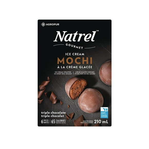 Natrel Triple Chocolate Ice Cream Mochi, 6 x 35 ml
