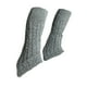 thumbnail image 4 of Calentadores de pierna de patinaje figurado altos calcetines calientes calientes calcetines de calcetines de patinaje de cable para entrenamiento de Gris, 4 of 8