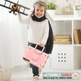 thumbnail image 3 of Kids Durable Handle Tablet Case for Samsung Galaxy Tab S9 Plus 12.4" 2023 SM-X810, Silicone PC Heavy Duty Protection [360 Rotating Ring Stand/Adjustable Shoulder Strap] for Tab S9 FE+, Rosegold, 3 of 8