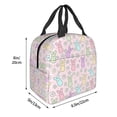 thumbnail image 3 of Fotbe Colorful Bunny Bolsa Térmica con Estampado y Forro de Aluminio Grueso Bolsa de Almuerzo con Bolsillo Frontal para Hombres y Mujeres, Ideal para Trabajo, Escuela, 3 of 8