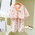 thumbnail image 3 of FYDUU Little Big Girls Pajamas Set Summer Outfits Fashion Cute Long Sleeve Shirts And Elastic Waist Pants Comfortable Sleepwear Loungewear 18-24 Months, 3 of 3
