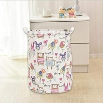 Xaoshaoyi Large Laundry Basket, Foldable Storage Bin, Freestanding Laundry Hamper with Handles for Girls Nursery Bedroom, Dirty Clothes Laundry Basket, Baby Shower Gifts(Floral Paris Towel)