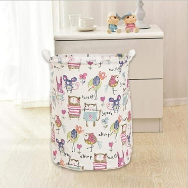 Xaoshaoyi Large Laundry Basket, Foldable Storage Bin, Freestanding Laundry Hamper with Handles for Girls Nursery Bedroom, Dirty Clothes Laundry Basket, Baby Shower Gifts(Floral Paris Towel)