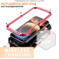 thumbnail image 3 of for iPhone 16 Pro Rugged Case with Camera Lens Sliding Cover, Screen Protector [Built-in Kickstand] [Military-Grade Triple-Layers Protection] Heavy Duty Full Body Shockproof Phone Case, Red, 3 of 7