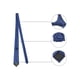 thumbnail image 3 of CORBATA DE HOMBRE DE RAYAS NARROW COLOR SÓLIDO INSPIRAR CHIC PARA EL DÍA DEL PADRE Y GRADUACIÓN TRAJE FORMAL AZUL OSCURO, 3 of 5