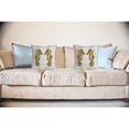 thumbnail image 2 of Betsy Drake NC522 18 x 18 in. Gold Sea Horses No Cord Pillow, 2 of 2