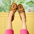 thumbnail image 3 of Minnetonka Women’s Thunderbird “Animikii” Hardsole – Moccasins for Women with a Classic Leather Moccasin Silhouette, Cushioned Footbed, and Beaded Moccasin Design, Taupe, Size 9.5, 3 of 7