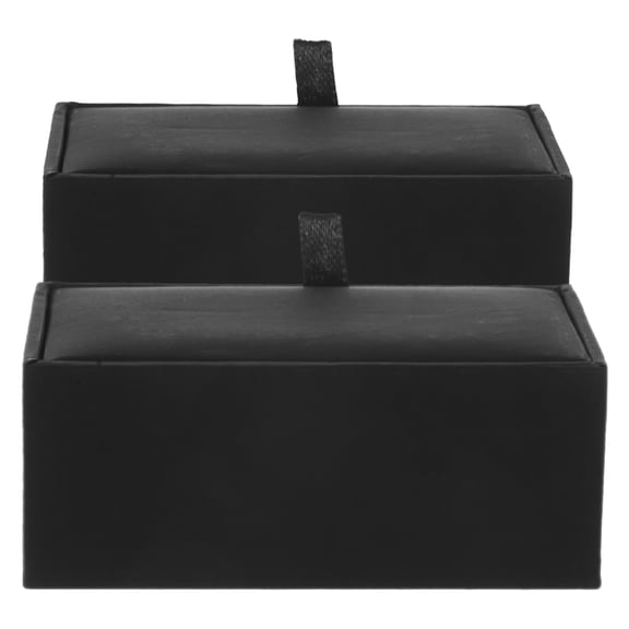 HOOWIFFY 2pcs PU Jewelry Box Set Storage Organizer for Men and Gentlemen