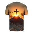 thumbnail image 4 of WAENQINLA Men's Fashion Jesus Cross 3D Print T-Shirt Short Sleeve Funny Graphic Tees Tops Christian Religious Bible T Shirts, 4 of 5