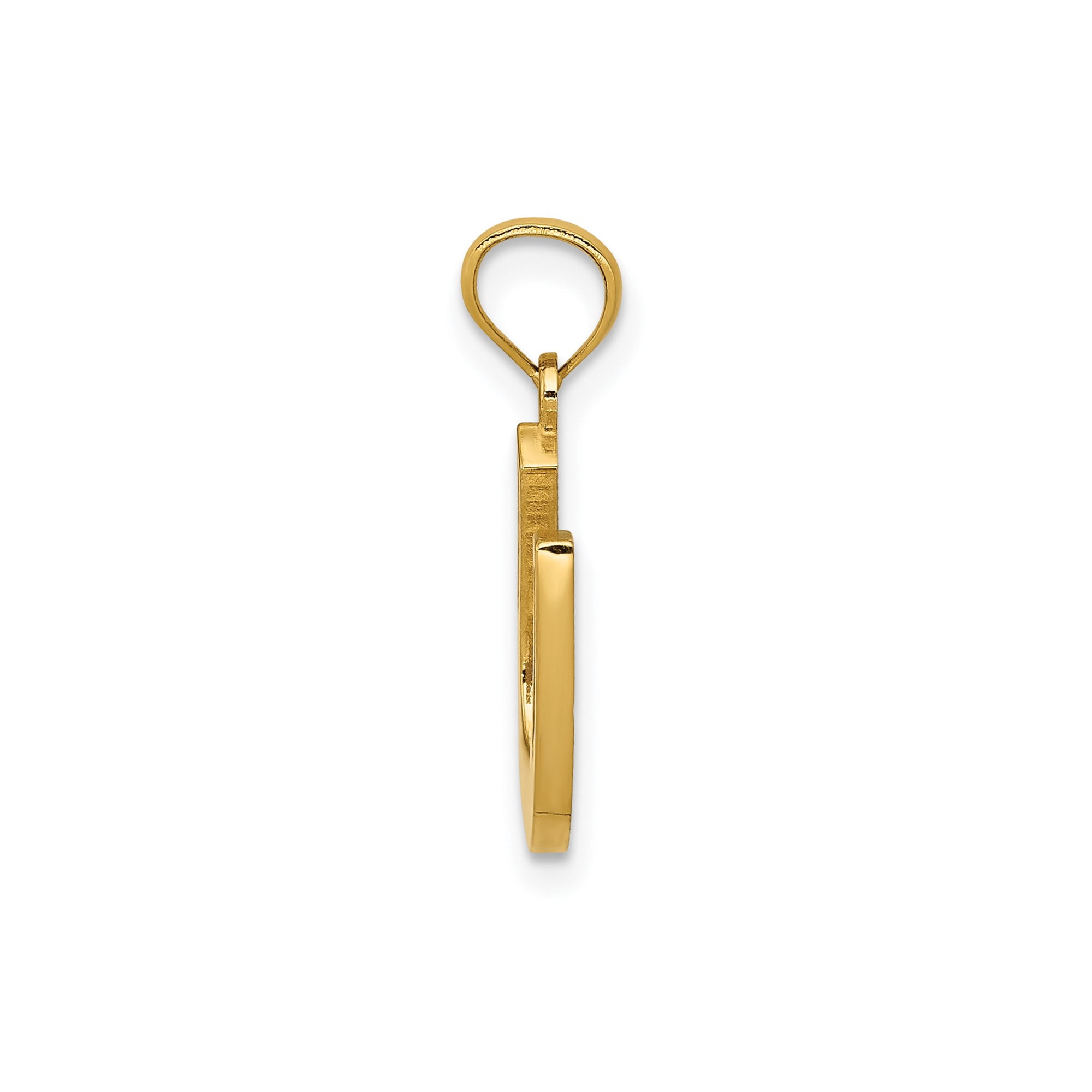 14k Yellow Gold Horseshoe Pendant, Open End Western Charm, Unisex, Jewelry Stores Network