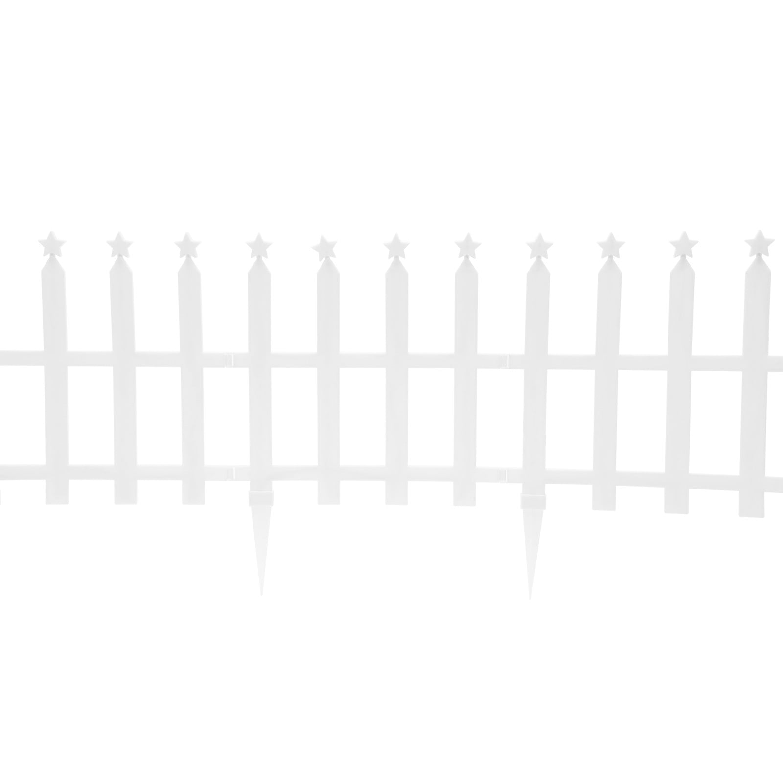 ToppiJoy 10 Pack LED Lighted Garden Fence, Christmas Tree Fence Lights, Decorative Lighted Fence for Landscape Patio Yard Pet Barrier