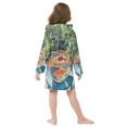 thumbnail image 7 of FORMRS Niños Bathrobe Unisex Hooded Robe Soft Plush Pajamas Sleepwear, Size 4-6T, Art Goldfish Bowl, 7 of 7