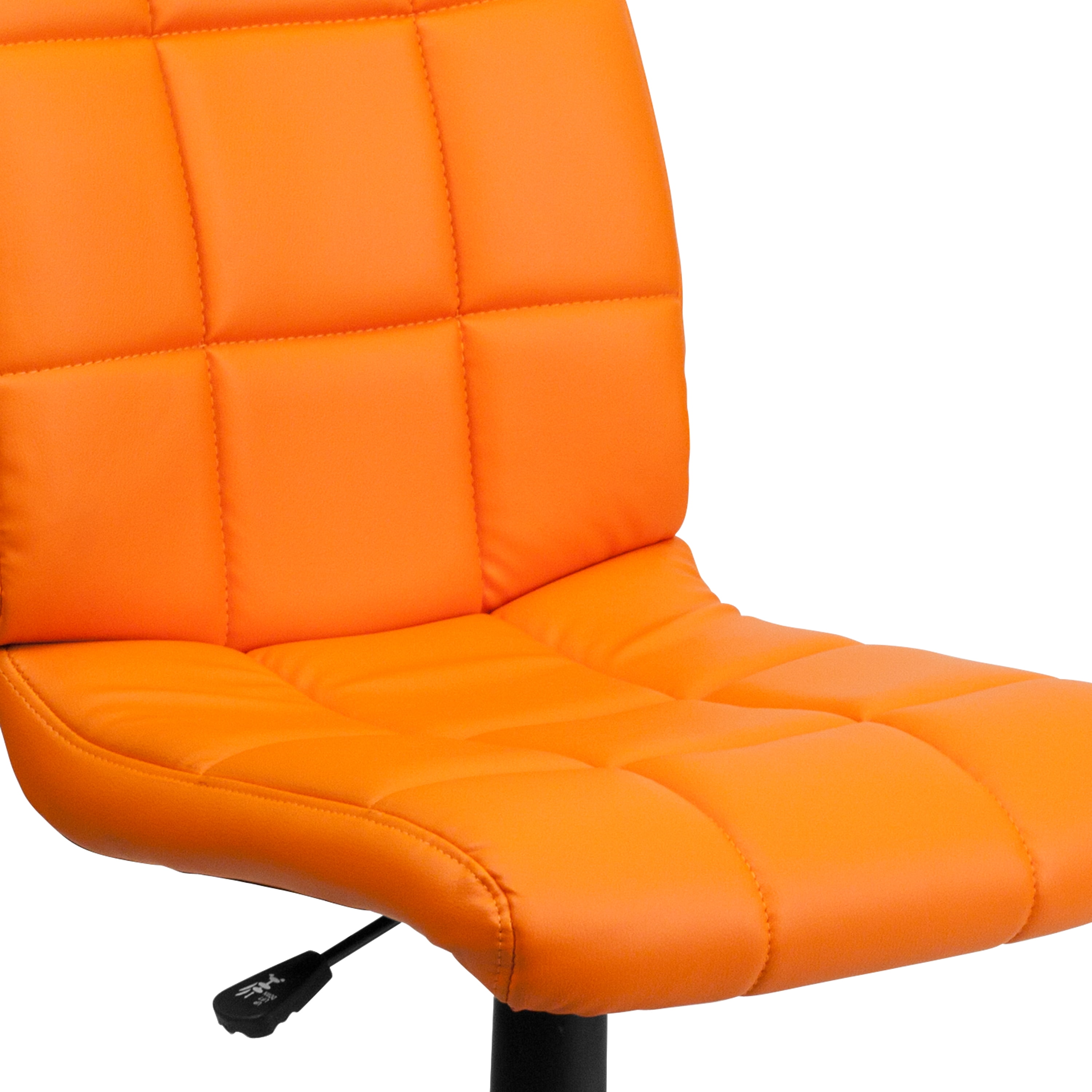 Flash Furniture Clayton Mid-Back Orange Quilted Vinyl Swivel Task Office Chair