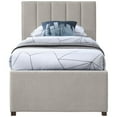thumbnail image 4 of Meridian Furniture Harper Lit Gigogne Simple en Tissu Texturé en Lin Beige, 4 of 11