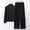 Black, variant on Ladies Pajamas Long Sleeve High Neck Modal Tops And Pants Sets 2PC Pink Solid Comfy Loungewear Ladies