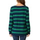 thumbnail image 3 of SUÉTER TUNIC DE RAYAS LARGAS DE MANGA CAÍDA Y CUELLO REDONDO PARA MUJERES CHIC INSPIRADOR M AZUL MARINO VERDE, 3 of 7