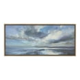 thumbnail image 3 of Kate and Laurel Sylvie The Tide Waits for No Man Framed Canvas Wall Art by Nel Whatmore, 18x40 Gold, Scenic Ocean and Skies View Painted Art for Wall Decor, 3 of 7