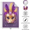 thumbnail image 3 of Coolnut Mardi Gras Carnival Mask Kitchen Dish Towel Set,Drying Kitchen Towels Tea Towels Gift Set for Drying Cleaning Cooking Baking 1Pcs Wash cloth, 3 of 7