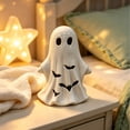 thumbnail image 5 of Bklubk Ceramic White Ghost Halloween Decor Light Up Ghost Figurine With Cutouts Spooky Tabletop Ornament For Mantel Shelf Indoor Holiday Decoration, 5 of 5
