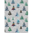 thumbnail image 2 of Garvee 9x12 ft Christmas Rug, Washable Indoor Non Slip Carpet, Low Pile Xmas Tree Kitchen Hallway Entryway Rug, Soft Holiday Decor Mat, Gray, 2 of 5