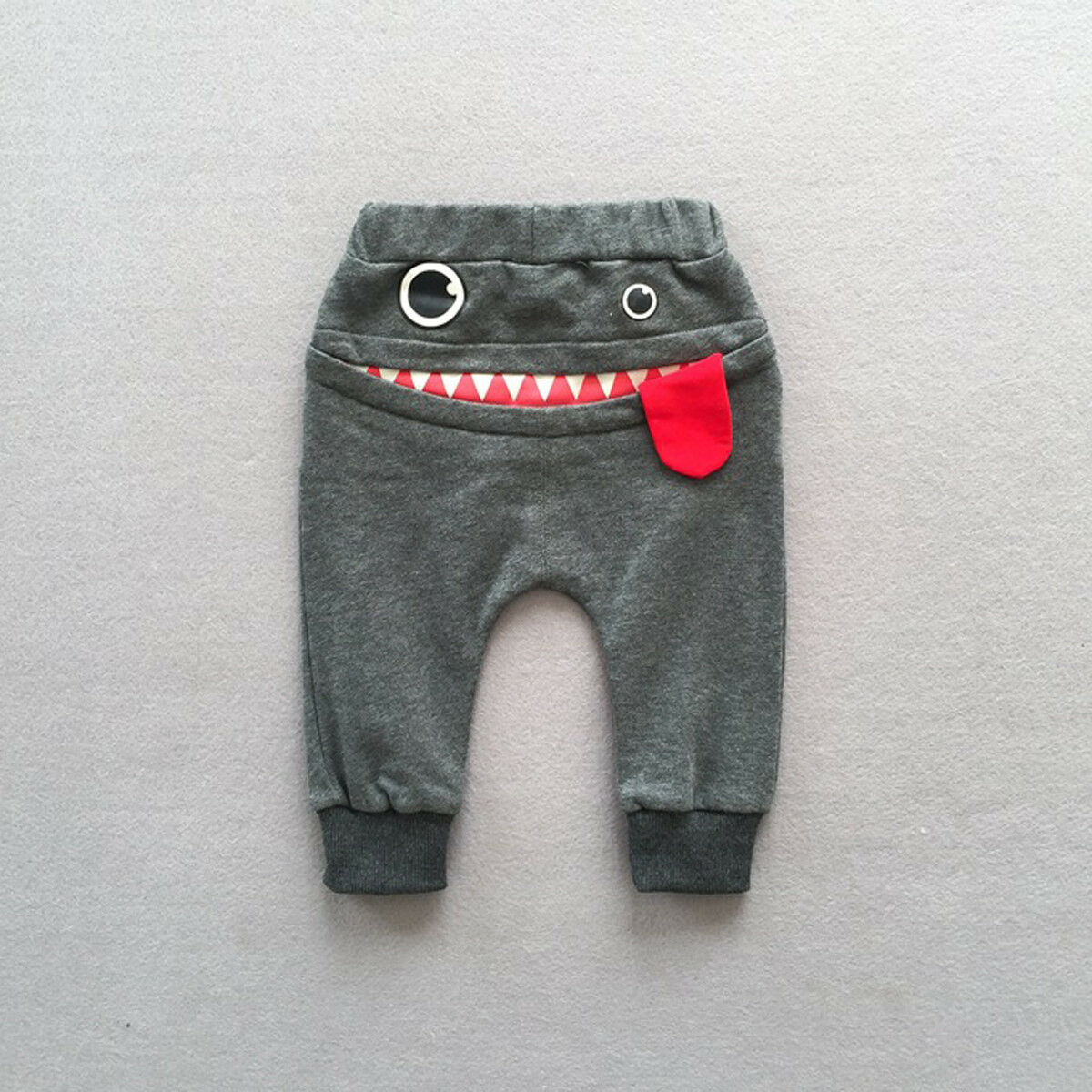 Toddler Kid Baby Boys Big Mouth Monster Print Pants Bottom Leggings