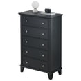 thumbnail image 2 of Memoryfield Wood 5-Drawer Tall Dresser, 48 in Chest of Drawers with Metal Handles, Storage for Bedroom, Living Room, Black, 2 of 7