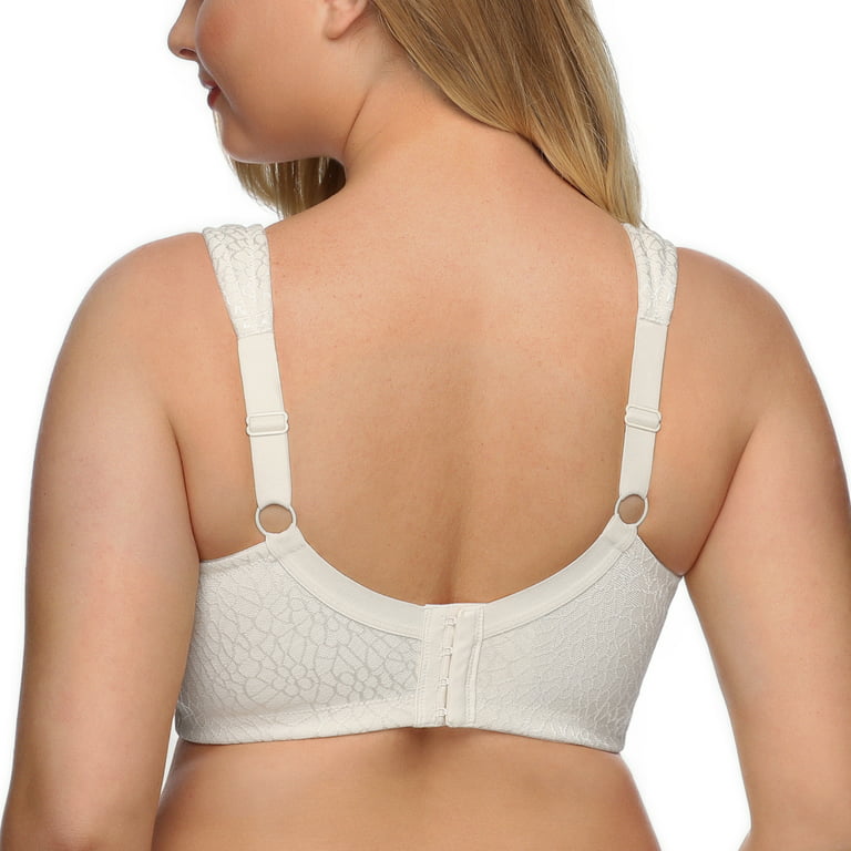 Exclare Women's Full Coverage Plus Size Comfort Double Support Unpadded  Wirefree Minimizer Bra(White,40G) 