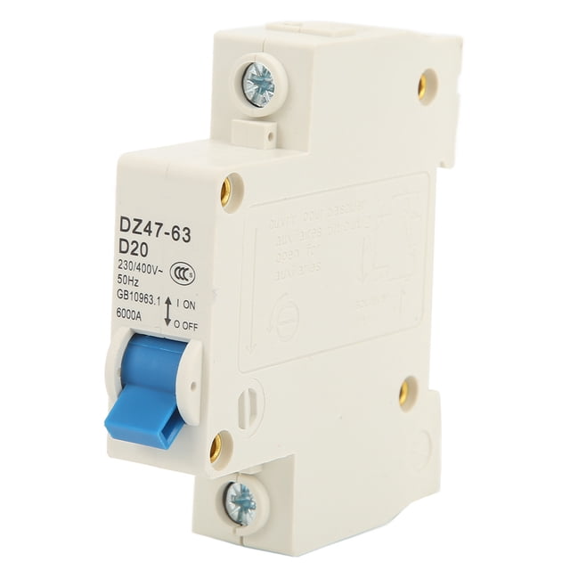 Disyuntor - Disyuntor en miniatura 1P Interruptor de protección contra sobrecarga de montaje en riel DIN AC 230V 400V 20A