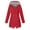 Red, variant on UTTOASFAY Coat Women Casual Solid Jacket Outdoor Plus Size Hooded Windproof Loose Coat Yellow 6(M)
