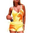 thumbnail image 2 of Traje de baño de dos piezas tankini para mujer, con estampado floral, estilo conservador, con aberturas laterales, de dos piezas, tankinis, para mujer, de 2 piezas, para mujer, 2 of 7