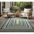 thumbnail image 7 of Stunning Contemporary 2' x 3' Green and Blue Polypropylene Outdoor Area Rug, 7 of 7
