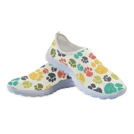 

Cute Dog Paw Print Summer Casual Shoes For Women Loafers Nursing Woman Flats Slip on Mesh Ladies Walk Sneakers 2024 Big Size