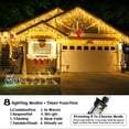 thumbnail image 2 of Icicle Lights Nielfoi, 10 m, 400 LED, 8 modos, blanco cálido, 2 of 9