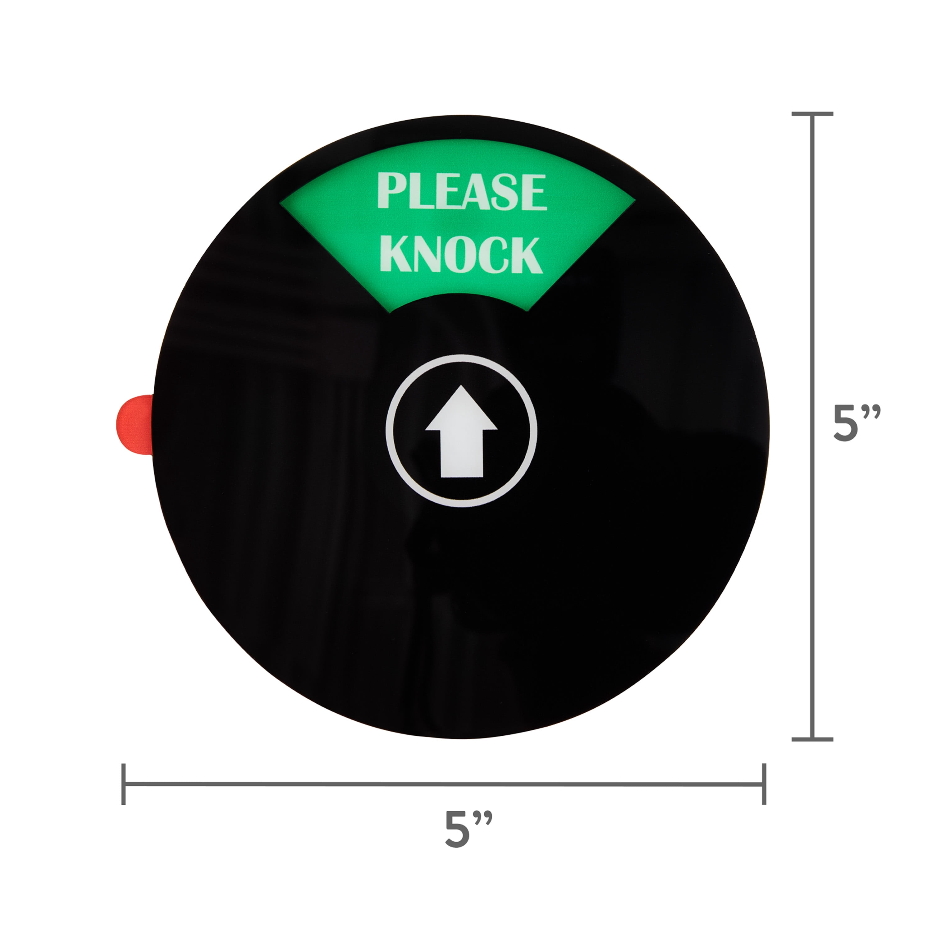 Pen+Gear Rotating Door Sign Plaque, 5-Inch, Black, 4 Message Options