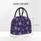 thumbnail image 2 of Balery Christmas Purple Snowflakes Bolsa de Almuerzo para Mujeres, Caja de Almuerzo, Bolsa de Almuerzo Pequeña Impermeable, Tote de Almuerzo Reutilizable con Gran Capacidad, 2 of 6