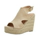 thumbnail image 2 of Zapatos de mujer Casual Peep Toe Cuñas Tacones súper altos Hebilla Correa Sexy Sandalias de suela de paja Wmkox8yii sa4122, 2 of 9