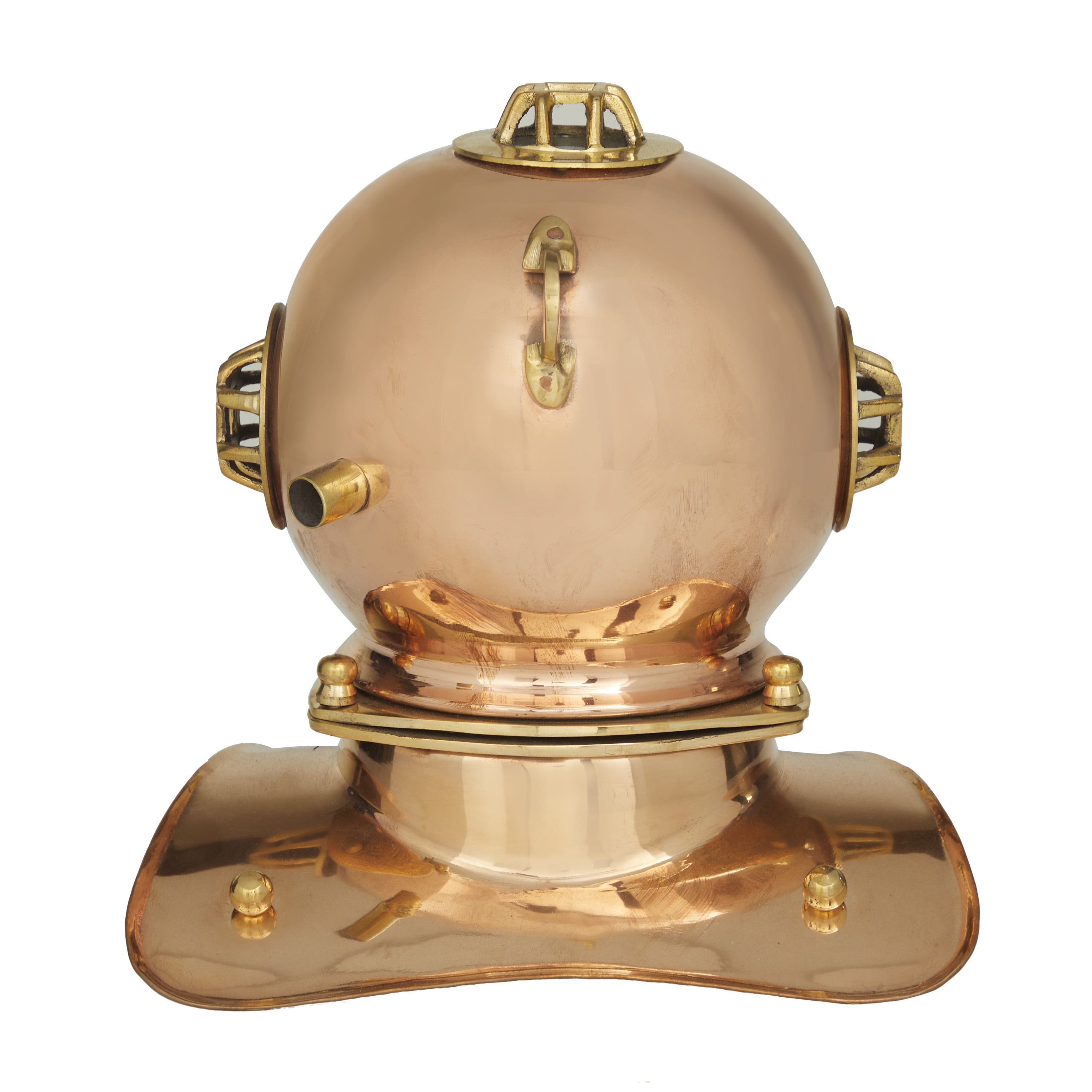 DecMode 8" Copper Brass Diver Helmet Clock