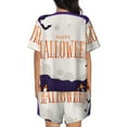 thumbnail image 4 of Womens Pajama Sets With Pocket, Cute Halloween Ghost Lounge Sets Short Sleeve Sleepwear PJ Sets for Women, 4 of 6