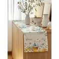 thumbnail image 5 of Table Runner 36 Inches Long for Kitchen Dining, White Daisy Dresser Scarf Farmhouse, Dining Table Decorations for Wedding/Parties, Spring Floral Elegant Pastoral Bees Watercolor 13 x 36 In, 5 of 8