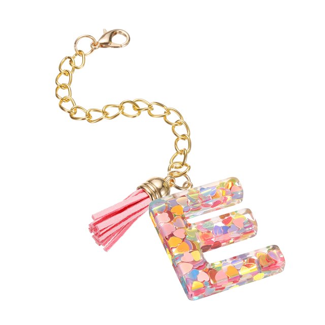 Accesorios de encanto de letra para identificación de nombre de taza, multicolor (Letra E)