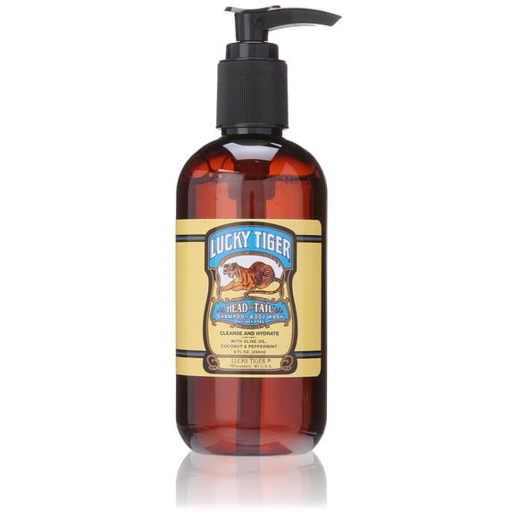 Champú y gel de baño Lucky Tiger, 8 onzas
