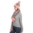 thumbnail image 5 of SERTG Women's 3 PC Set Thick Hat Winter Knitted Warm Comfortable Gloves,Fashion Hat,Soft Scarf Outdoor Hat Set(Pink,Free Size), 5 of 5