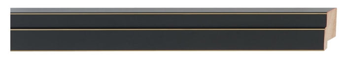 18x24 Black Two-Step Wood Frame w/ a Yellow Accent - 'Pinstripe' Thin - Great for Posters, Photos,