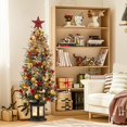 thumbnail image 6 of Towallmark 4.5ft Christmas Tree with 200 Warm White LED Lights, Pre-Lit Artificial Christmas Tree with Lighting Potted Base, 8 Lighting Modes, Holiday Xmas Tree with Red Berries, for Home, Entrances, 6 of 7