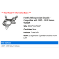 thumbnail image 2 of Front Left Suspension Knuckle - Compatible with 2007 - 2010 Saturn Outlook 2008 2009, 2 of 2