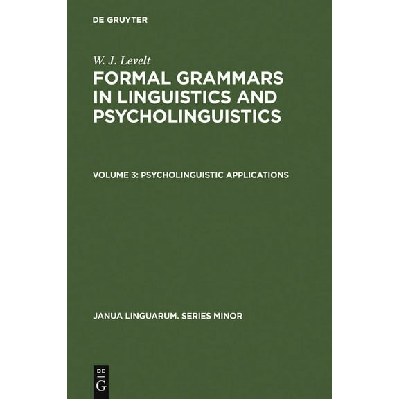 Janua Linguarum. Series Minor Psycholinguistic Applications, Book 192, (Hardcover)