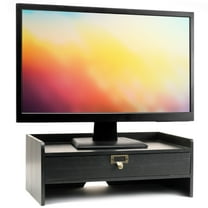 Excello Global Products Wooden Monitor Stand - Black - EGP-HD-0421B