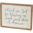 thumbnail image 2 of Primitives by Kathy Inset Box Sign Thank You God For Blessing Me Home Decor, 2 of 2