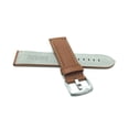 thumbnail image 4 of Extra Long (XL), 20mm Leather Watch Band Strap, Mat, White Stitching, Stainless Steel Buckle, 4 of 7
